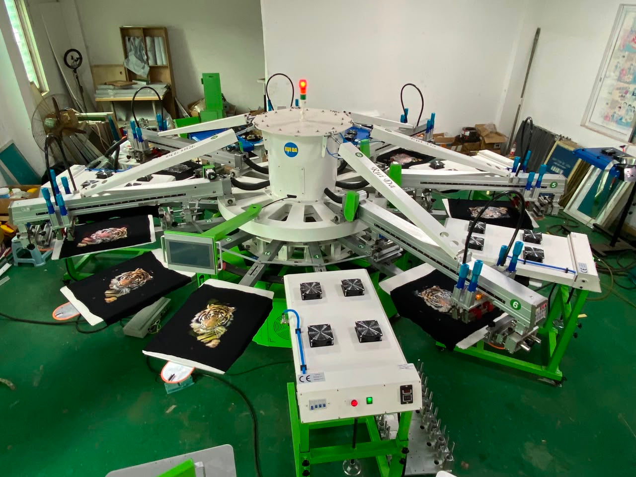 6-Color 14-Station Rotary Silk Screen Printing Machine