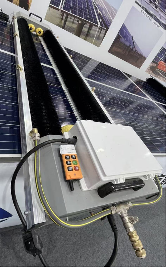 R03b Solar Panel Cleaning Robot for Tracker Systems | Water-Assisted Utility Scale PV Cleaning Solution