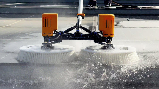 EB-01 Dual Power Brushless Solar Panel Cleaning Brush – 7.5m Telescopic Pole